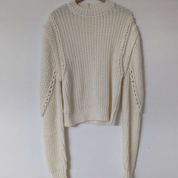 Chunky Knit Sweater w Braided Detail - Picture 1 of 2
